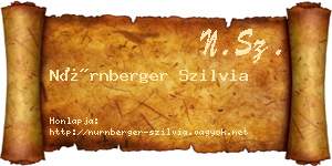 Nürnberger Szilvia névjegykártya
